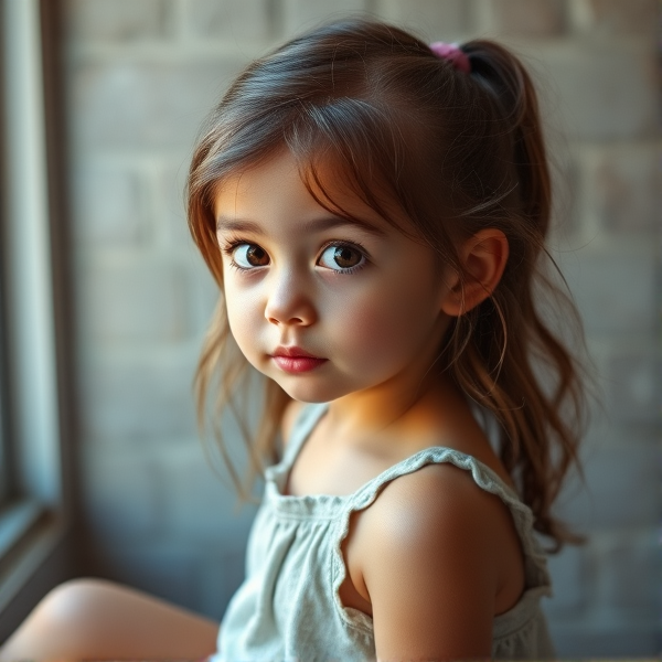 Very cute, little girl, skinny,