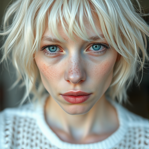 a part albino person