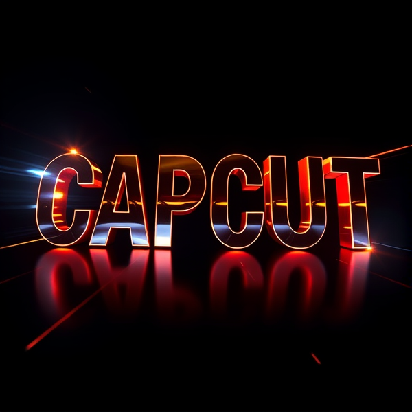 Create a visually arresting 3D logo for "CAPCUT BRYCE" that exudes ultra-modern, sleek design elements with bold sans-serif typography which dynamically bursts forth from a pitch-black background. Infuse the artwork with electrifying light beams inspired by the Capcut app icon's luminosity, casting profound shadows and creating striking highlights across the logo's contours. Incorporate a fusion of cutting-edge curves, crisp edges, and fluid lines to convey both rapidity and elegance. The logo should be enveloped in a metallic skin exhibiting a lustrous, mirror-like finish to dramatically bounce off light, imbuing it with an essence of vigorous motion. Draw upon Pixar's hallmark of incisive imagery and pronounced geometric shapes, injecting the tableau with a lively color spectrum and polished surfaces for additional depth. Utilize rendering techniques paralleling Unreal Engine's hyper-realism and Octane Renderer's ray tracing capabilities to achieve mesmerizing reflections, alongside V-Ray's sophisticated lighting effects to accentuate the mood. Strive for an overwhelmingly surreal visual spectacle that flirts with sci-fi elements, deliberately exaggerating every aspect for maximal impact. This creation ought to be perceived as audaciously lavish, overtly eschewing any inclination towards subtlety or minimalism.