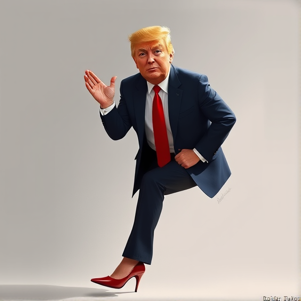 donald trump in high heels