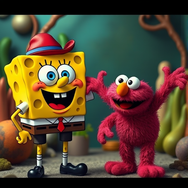 spongebob and elmo orgy