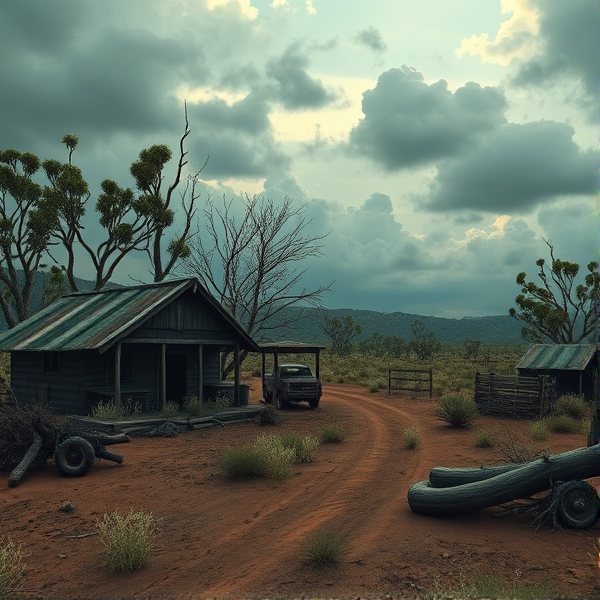 Picture of a computer game australian outback apocalypse survivor