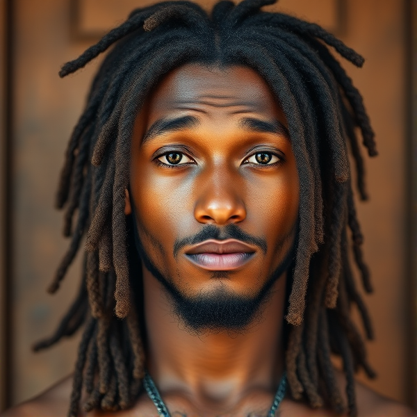 Make a 19 year old Brazilian with no facial hair and dreads NO BEARD NO BEARD NO BEARD