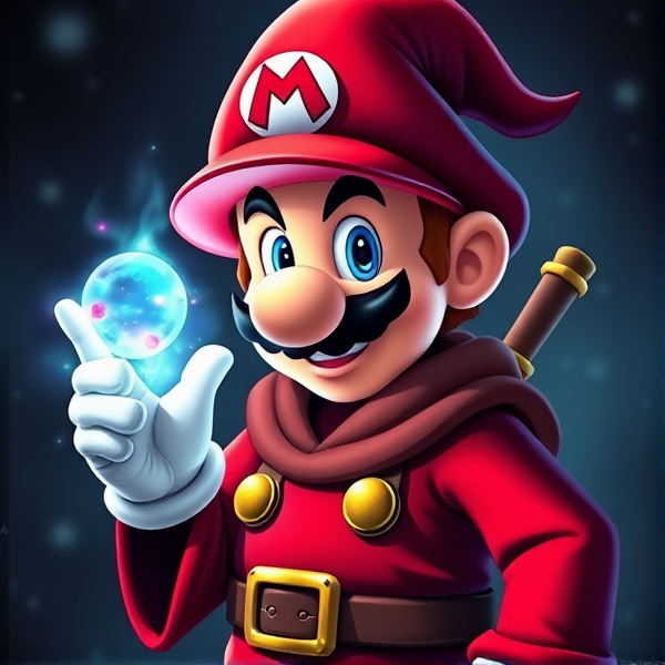 Créer une image de Mario en tant que sorcier