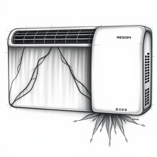 The design for the AC unit that filters and reuses air and helps with pollution would likely include a large, streamlined exterior with a sleek, modern look. It may have a touch screen interface for easy use and would have a built-in air filter and humidifier system easily accessible for maintenance and replacing. The unit would be made of mostly recyclable materials for a reduced carbon footprint and eco-friendly design with remote to go.
