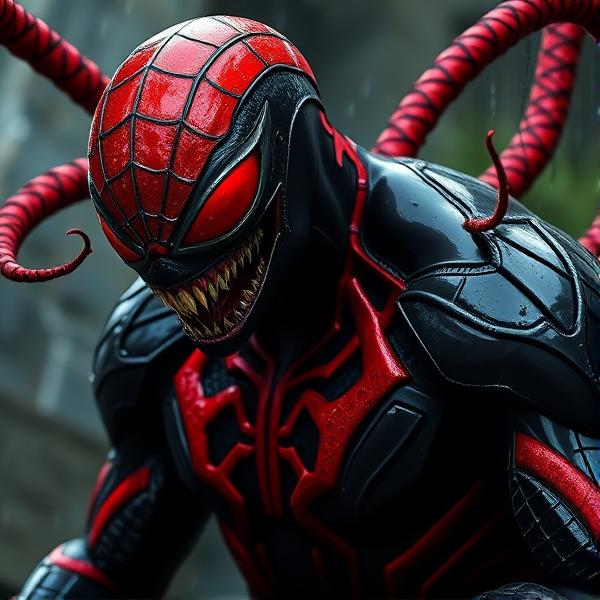 Symbiote noir et rouge