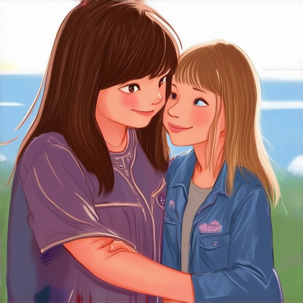 Je voudrais un dessin représentant la relation nièce et marraine comme une relation mère fille