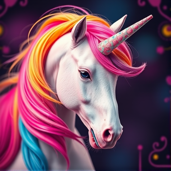 Unicorn, , vibrant colors, beautiful